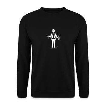Groom Team Bachelor Party - Unisex Sweatshirt - black - Front - Alina (178cm) & Michal (187cm)