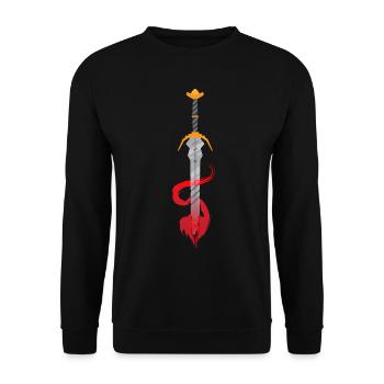 Épée de chevalier fantastique médiévale - Sweat-shirt Unisexe - noir - Devant - Alina (178cm) & Michal (187cm)