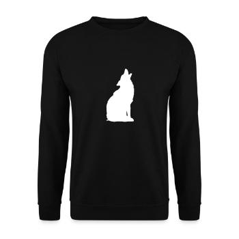 Howling Wolf - Unisex Sweatshirt - black - Front - Alina (178cm) & Michal (187cm)
