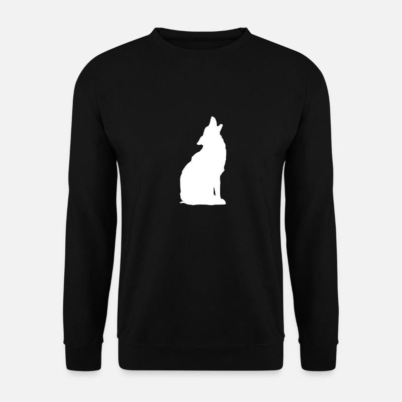 Heulender Wolf - Unisex Pullover - Schwarz