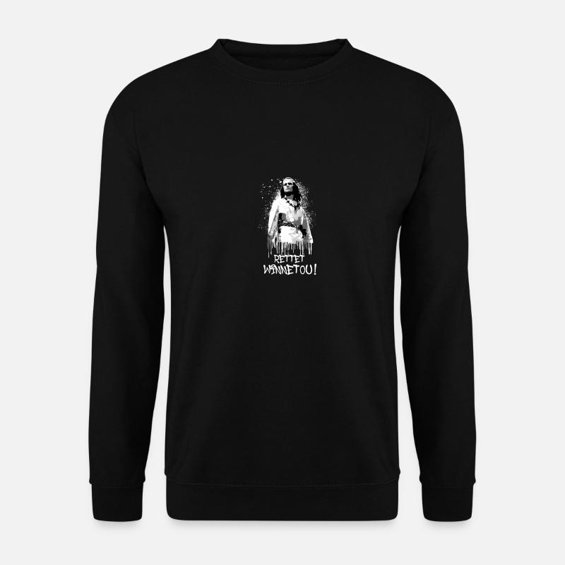 rettet winnetou,winnetou,indianer,illustration - Unisex Pullover - Schwarz