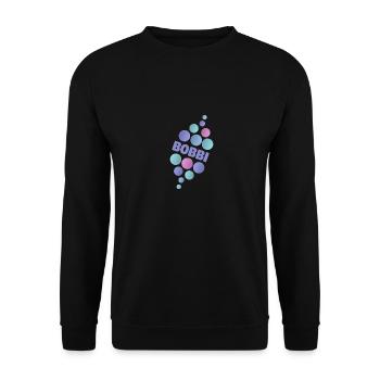 Vorname Bobbi - Unisex Pullover - Schwarz - Vorne - Alina (178cm) & Michal (187cm)