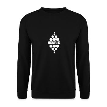 Gift for Henrik - Unisex Sweatshirt - black - Front - Alina (178cm) & Michal (187cm)