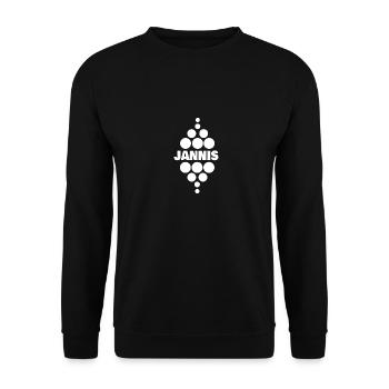 First name Jannis - Unisex Sweatshirt - black - Front - Alina (178cm) & Michal (187cm)