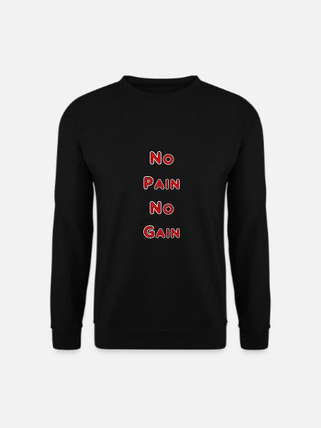 No Pain No Gain red - Unisex Sweatshirt - black