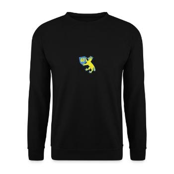 Biberacher Wappen Biber 60 - Unisex Pullover - Schwarz - Vorne - Alina (178cm) & Michal (187cm)