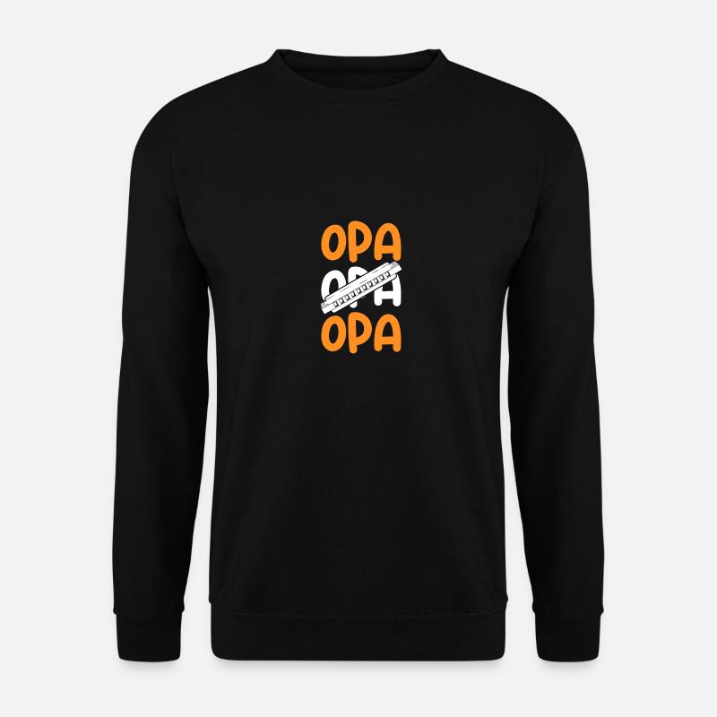 Harmonica Grandpa Harmonica - Unisex Sweatshirt - black
