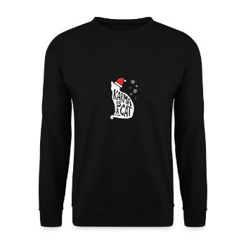 Le karma festif est un design de vacances pour chats - Sweat-shirt Unisexe - noir - Devant - Alina (178cm) & Michal (187cm)