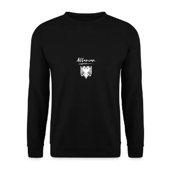 Albaner Albanisch Shqiponja Adler Shqiperia Kosovo - Unisex Pullover - Schwarz - Vorne - Alina (178cm) & Michal (187cm)