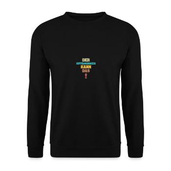Lustig Hotelmanager - Unisex Pullover - Schwarz - Vorne - Alina (178cm) & Michal (187cm)