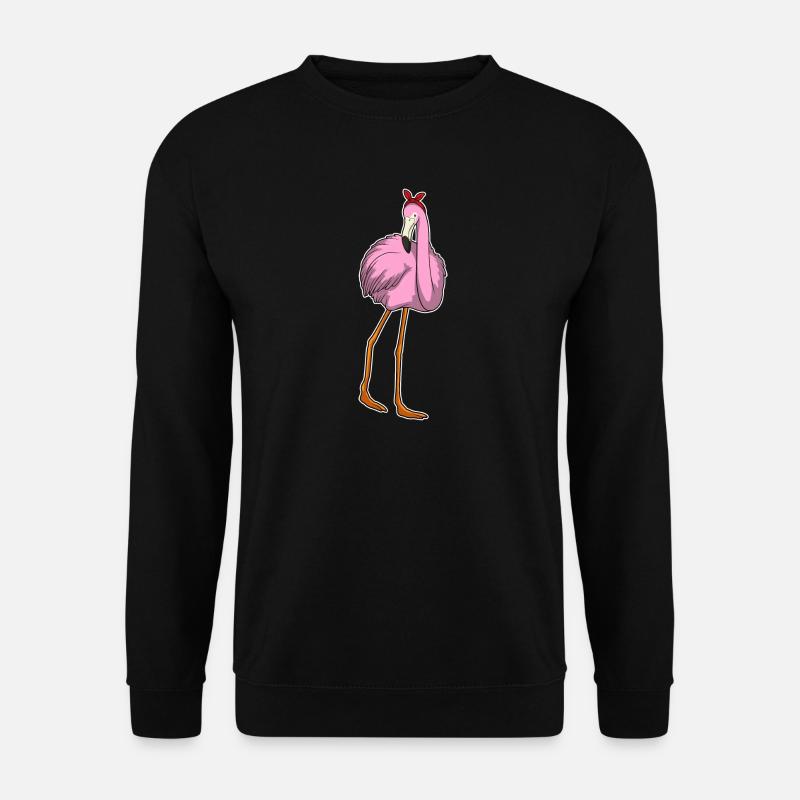 Flamingo Schleife - Unisex Pullover - Schwarz