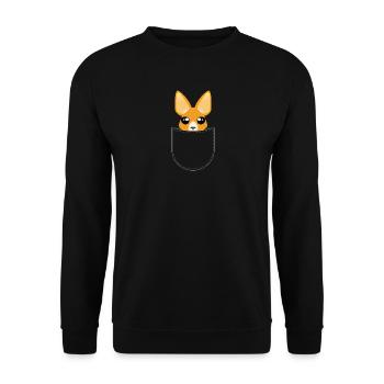 Kangaroo in the pocket - Unisex Sweatshirt - black - Front - Alina (178cm) & Michal (187cm)