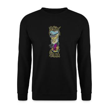 Dunkles Segel II - Unisex Pullover - Schwarz - Vorne - Alina (178cm) & Michal (187cm)