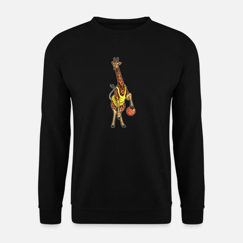 Giraffe Basketball Player Baskeball - Unisex Sweatshirt - black