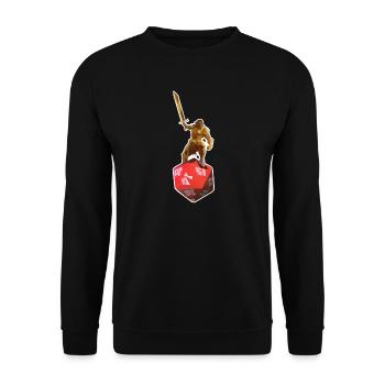 DiceHeroes_Barbarian3 - Unisex Pullover - Schwarz - Vorne - Alina (178cm) & Michal (187cm)