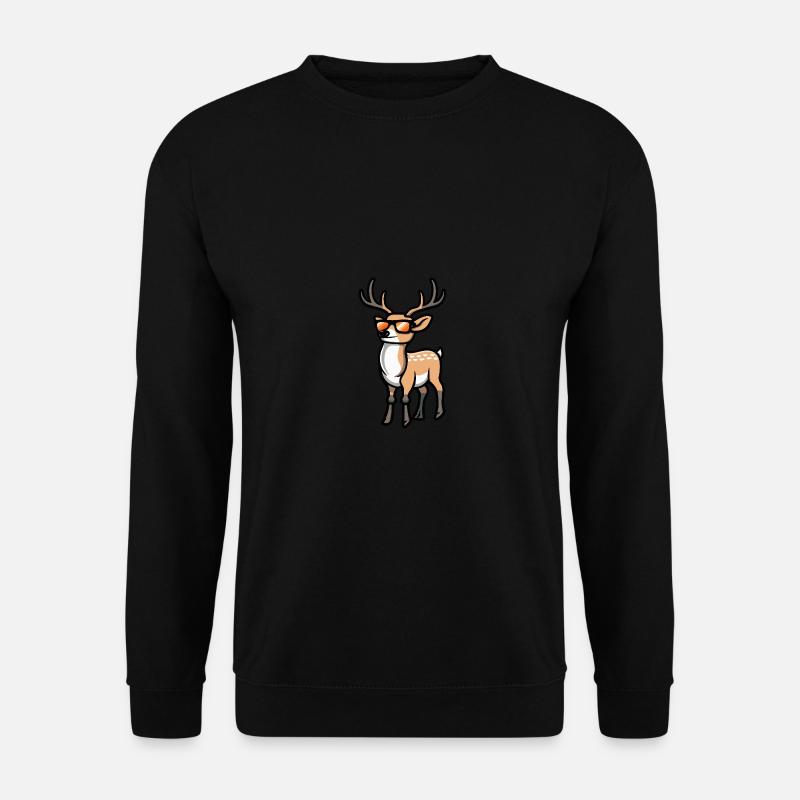 Hirsch Cool Tier - Unisex Pullover - Schwarz