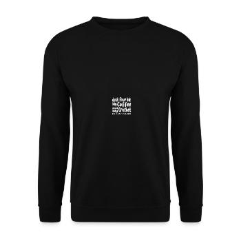 Pour Me Coffee Hand Me Crochet Back Away Coffee - Unisex Sweatshirt - black - Front - Alina (178cm) & Michal (187cm)