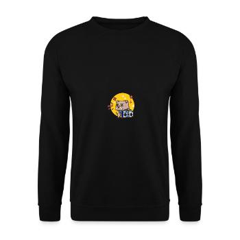 Hip Hop Beat Producer Retro Ghetto Blaster 1990s - Unisex Pullover - Schwarz - Vorne - Alina (178cm) & Michal (187cm)