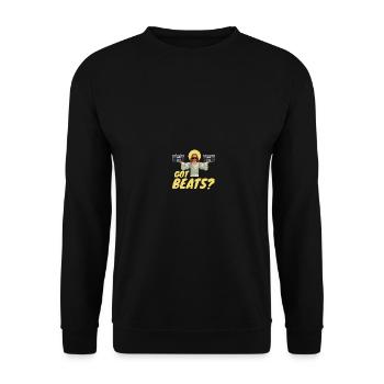 Hip Hop Beat Producer Retro Ghetto Blaster 1990s - Unisex Pullover - Schwarz - Vorne - Alina (178cm) & Michal (187cm)