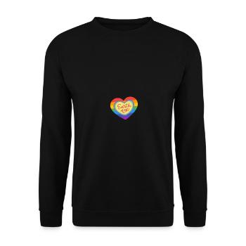 Go Planet It's Your Earth Day Rainbow - Unisex Pullover - Schwarz - Vorne - Alina (178cm) & Michal (187cm)