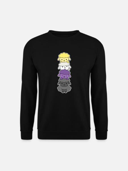 Nichtbinäres Flaggenschaf-Design für stolze Enbys - Unisex Pullover - Schwarz