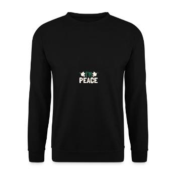 I come in peace im peace couples - Unisex Pullover - Schwarz - Vorne - Alina (178cm) & Michal (187cm)