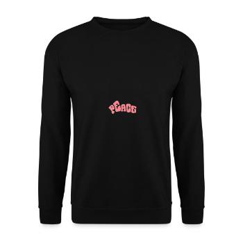 I come in peace im peace couples - Unisex Pullover - Schwarz - Vorne - Alina (178cm) & Michal (187cm)