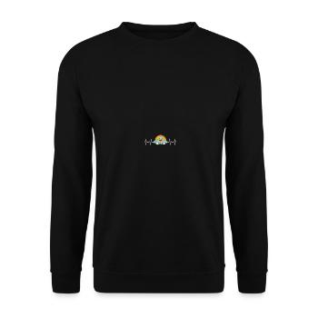 Go Planet It's Your Earth Day Rainbow - Unisex Pullover - Schwarz - Vorne - Alina (178cm) & Michal (187cm)