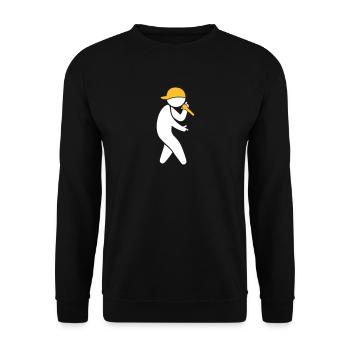 Hiphop Rapper - Unisex Sweatshirt - black - Front - Alina (178cm) & Michal (187cm)