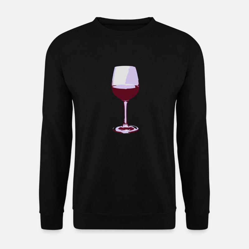 glass of wine - Unisex Pullover - Schwarz