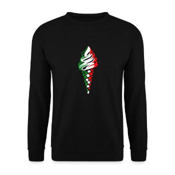 italienisches Eis - Unisex Pullover - Schwarz - Vorne - Alina (178cm) & Michal (187cm)