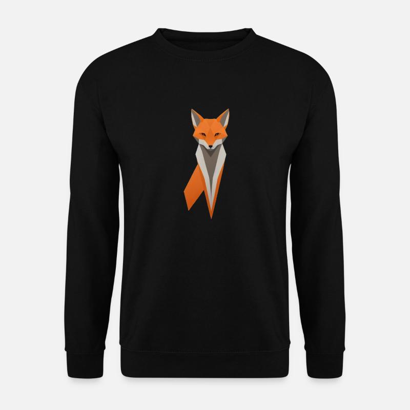 Geometrisches Fuchs-Design - Unisex Pullover - Schwarz
