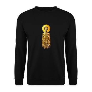 Gustav Klimt Gott - Unisex Sweatshirt - black - Front - Alina (178cm) & Michal (187cm)