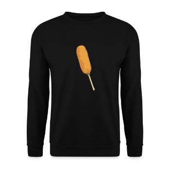 Corn Dog Corndog - Unisex Sweatshirt - black - Front - Alina (178cm) & Michal (187cm)