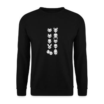 Haustiere - Unisex Pullover - Schwarz - Vorne - Alina (178cm) & Michal (187cm)