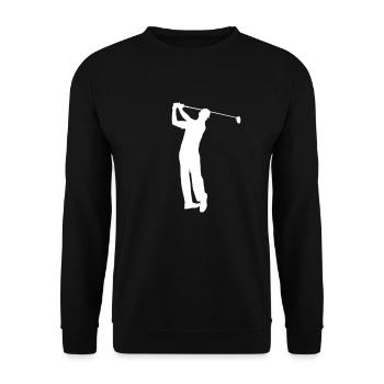Golfspieler - Unisex Pullover - Schwarz - Vorne - Alina (178cm) & Michal (187cm)
