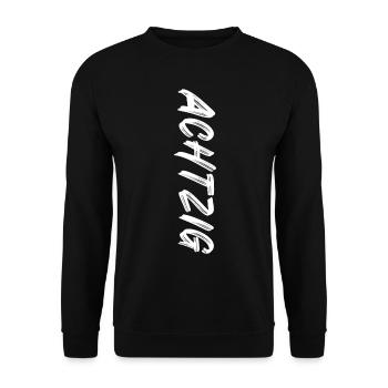 80 / Achtzig / 80. Geburtstag - Unisex Pullover - Schwarz - Vorne - Alina (178cm) & Michal (187cm)