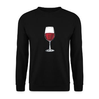 Vin alcool alcool verre à vin rouge vin vin vin - Sweat-shirt Unisexe - noir - Devant - Alina (178cm) & Michal (187cm)