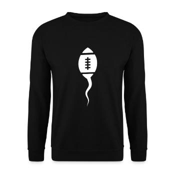 rugby rugby player rugbyei - Unisex Sweatshirt - black - Front - Alina (178cm) & Michal (187cm)