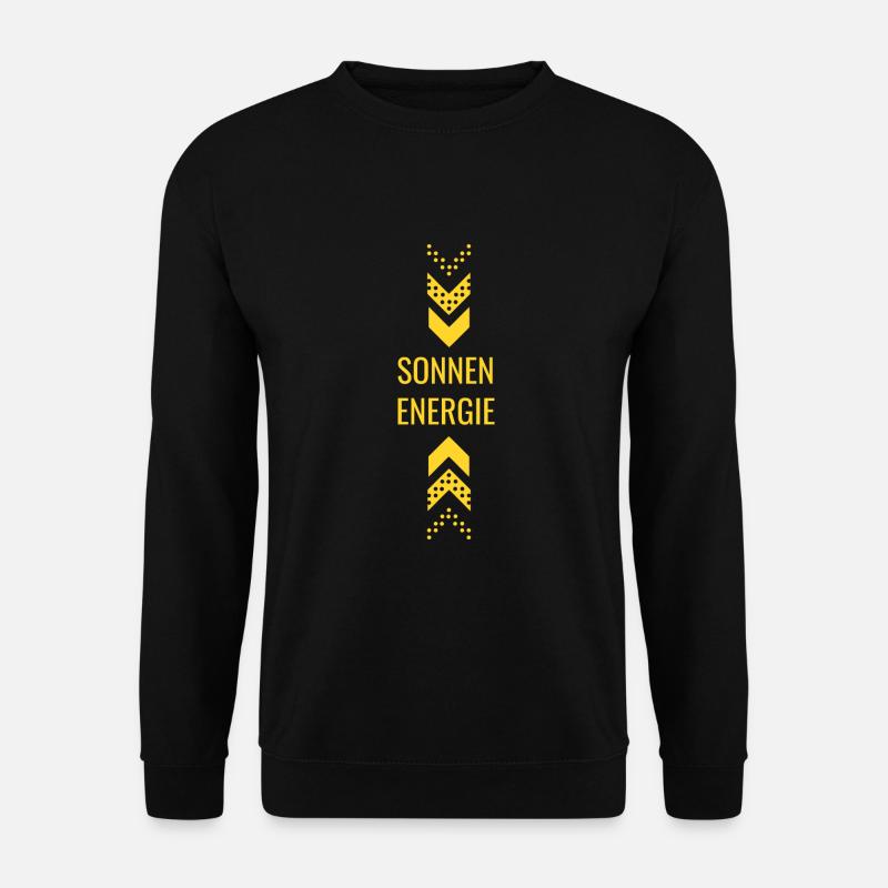 gelbe Sonnenenergie mit Pfeilen - Unisex Pullover - Schwarz