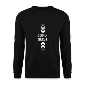 sonne energie 10 - Unisex Pullover - Schwarz - Vorne - Alina (178cm) & Michal (187cm)