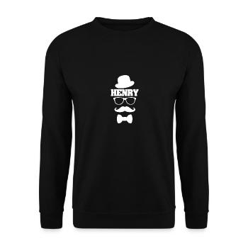 Gift for Henry - Unisex Sweatshirt - black - Front - Alina (178cm) & Michal (187cm)