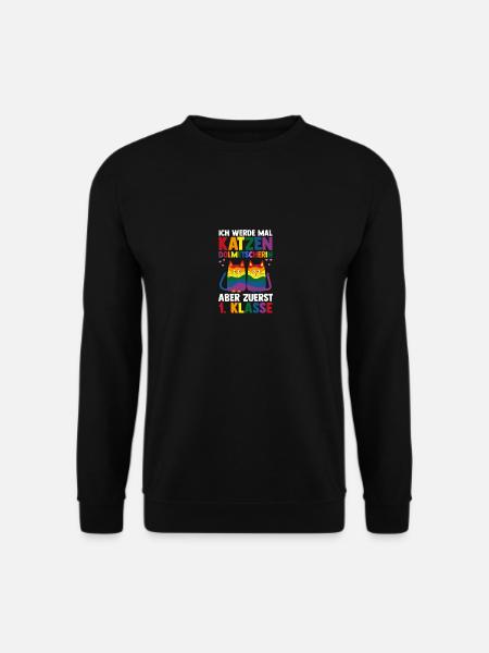 Katzen Erste Klasse Einschulung Schulkind - Unisex Pullover - Schwarz