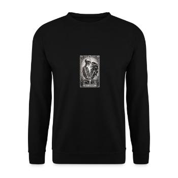The Lovers Skeleton Gothic Tarot Art - Unisex Sweatshirt - black - Front - Alina (178cm) & Michal (187cm)