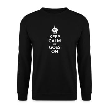 30 Birthday - Unisex Sweatshirt - black - Front - Alina (178cm) & Michal (187cm)