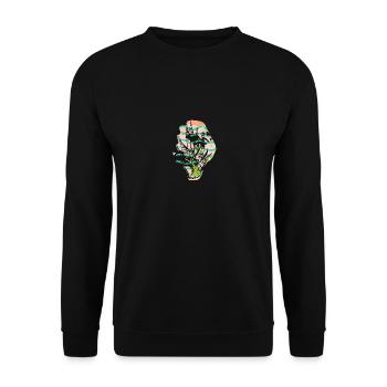 Aloe Vera drawn - Unisex Sweatshirt - black - Front - Alina (178cm) & Michal (187cm)