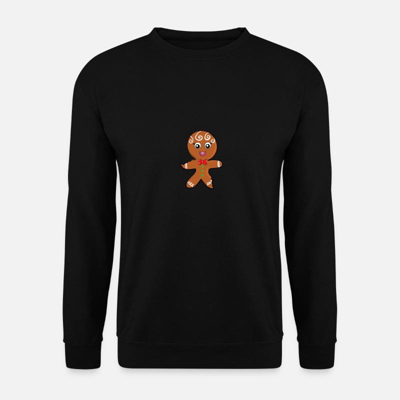 Lebkuchenmann , Gingerbread man - Unisex Pullover - Schwarz