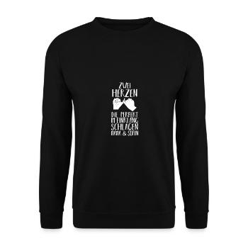 Mom and son - Unisex Sweatshirt - black - Front - Alina (178cm) & Michal (187cm)