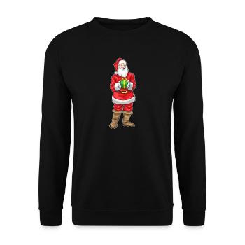 Forfait Noël Père Noël - Sweat-shirt Unisexe - noir - Devant - Alina (178cm) & Michal (187cm)