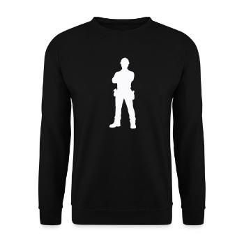 Construction Worker Construction Silhouette - Unisex Sweatshirt - black - Front - Alina (178cm) & Michal (187cm)